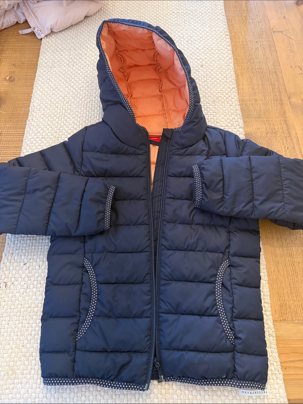 Girls Navy Puffer Jacket